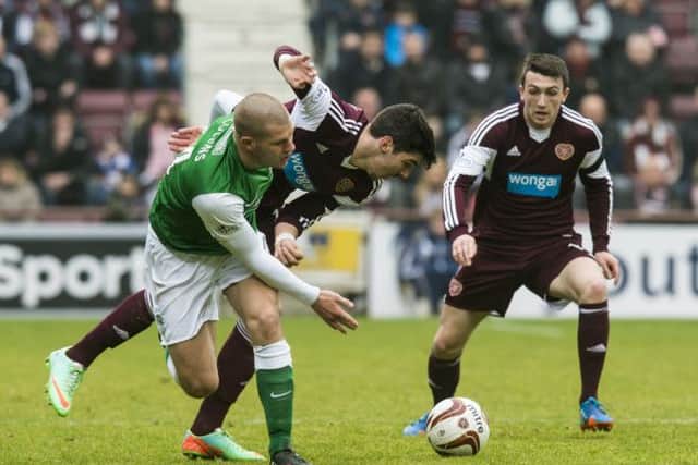 Hibs will take on Hearts for the final time this season on April 27th. Picture: Ian Georgeson