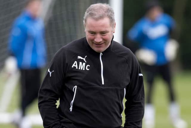 Ally McCoist prepares his side for their Ramsdens Cup Final with Raith Rovers. Picture: Rob Casey/SNS
