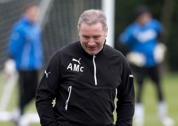 Ally McCoist prepares his side for their Ramsdens Cup Final with Raith Rovers. Picture: Rob Casey/SNS