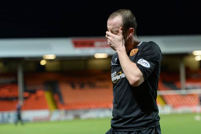 James McFadden and his Motherwell team-mates face a third trip to Tannadice. Picture: SNS