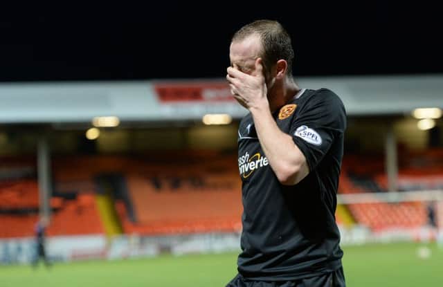 James McFadden and his Motherwell team-mates face a third trip to Tannadice. Picture: SNS