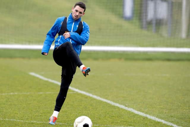 Rangers' Nicky Clark trains ahead of his side's Ramsdens Cup Final. Picture: SNS