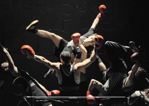 The eight-strong company worked with a boxing coach and their routines combine hip hop dance moves with tricks of the pugilistic art