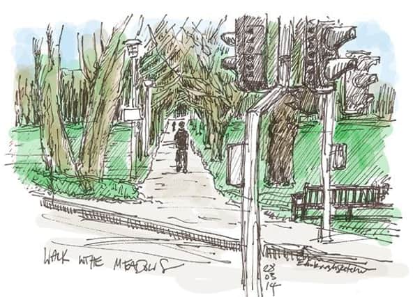 Middle Meadow Walk. Picture: Edinburgh Sketcher