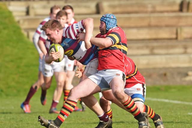 Willie Aitken of Stewarts Melville, centre, will be looking to take the game to Accies right from the start of the game. Picture: Phil Wilkinson