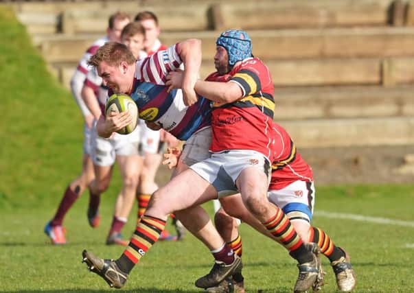 Willie Aitken of Stewarts Melville, centre, will be looking to take the game to Accies right from the start of the game. Picture: Phil Wilkinson