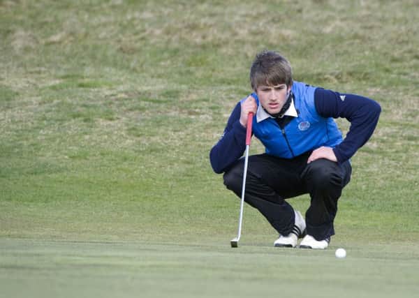 Bradley Neil lines up a putt. Picture: Kenny Smith