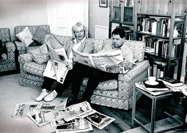 Margo MacDonald relaxing at home with husband Jim Sillars in 1989. Picture: Bill Newton