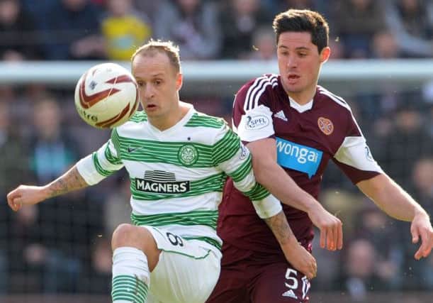 Leigh Griffiths, left, faces further punishment over Hearts songs. Picture: Jane Barlow