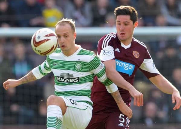 Leigh Griffiths, left, faces further punishment over Hearts songs. Picture: Jane Barlow