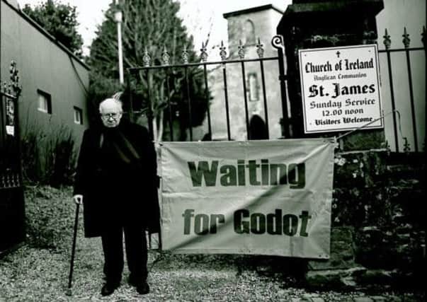 John Calder in Dingle Co Kerry in 2006 during The Godot Company's Irish Tour of Waiting for Godot. Picture: John Minihan