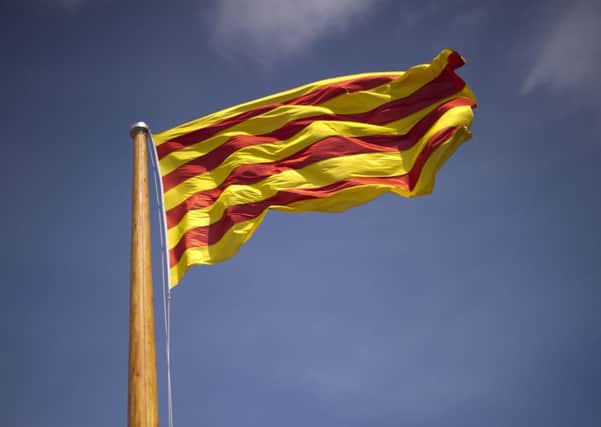 Polls indicate a slim majority of Catalans support independence. Picture: AFP