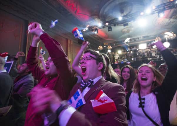 Liberal supporters celebrate their party's victory. Picture: Getty