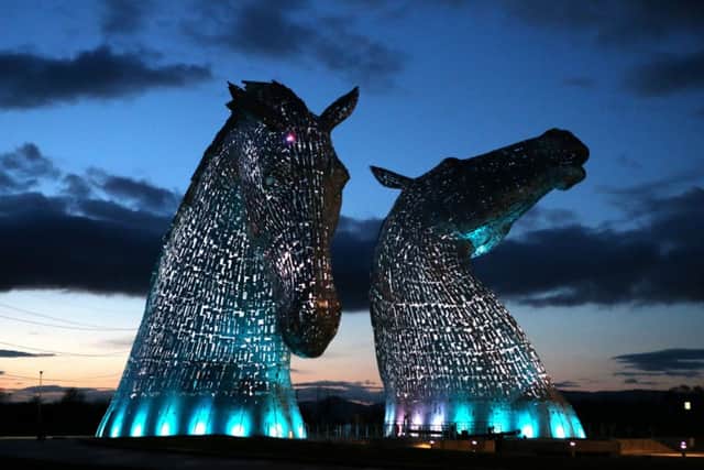The Kelpies are due to open to the public later this month. Picture: PA
