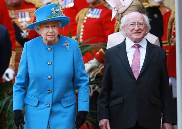 The Irish president, Michael D Higgins, visiting the Queen. Picture: Getty