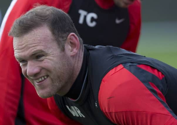 Wayne Rooney trained at Carrington yesterday ahead of the crunch clash with Bayern in Germany tonight. Picture: AP