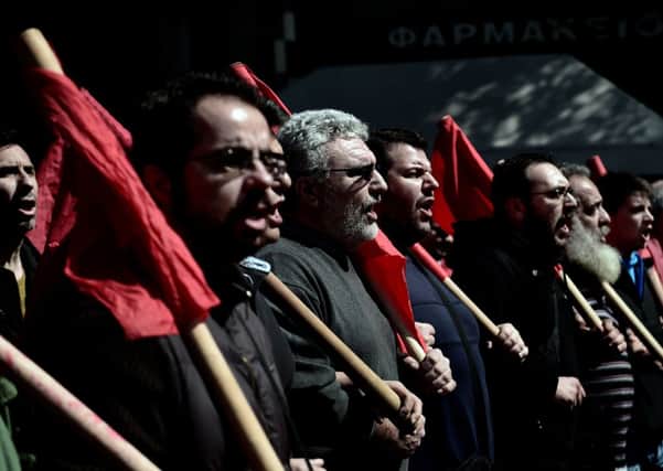 Greek unions called a 24-hour general strike yesterday.  Picture: Getty Images