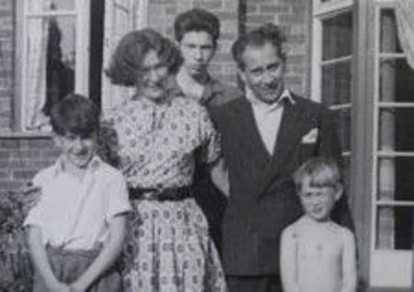 Michael Portillo Aged 7 Years (right) with his three brothers, dad and mother Cora. Picture: REX