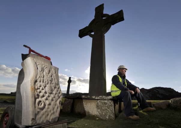 The worlds first Celtic High Cross on Iona. Picture: Donald MaCleod