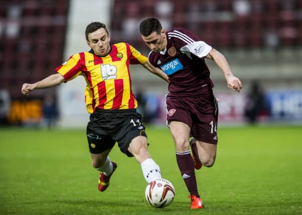 Jamie Walker, pictured in action against Partick Thistle in January. Picture: Ian Georgeson