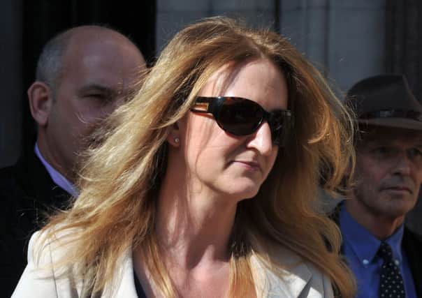 Claire Blackman, wife of Sgt Alexander Blackman, leaves court. Picture: PA