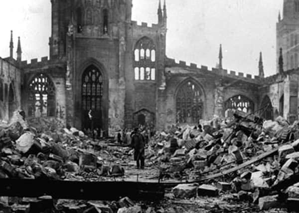 In 1941 Coventry Cathedral was destroyed and hundreds were killed in night of saturation bombing by Luftwaffe. Picture: PA