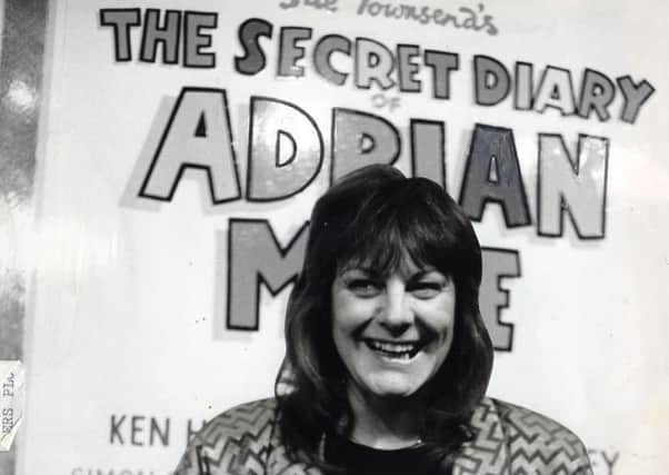 Sue Townsend in 1982, when her first Adrian Mole novel topped the bestseller charts. Picture: Rex