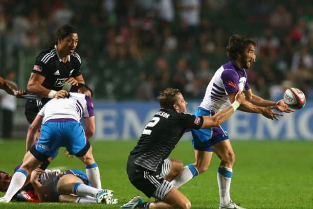 Scotland sevens captain Colin Gregor, right, will play for Glasgow Hawks. Picture: Getty