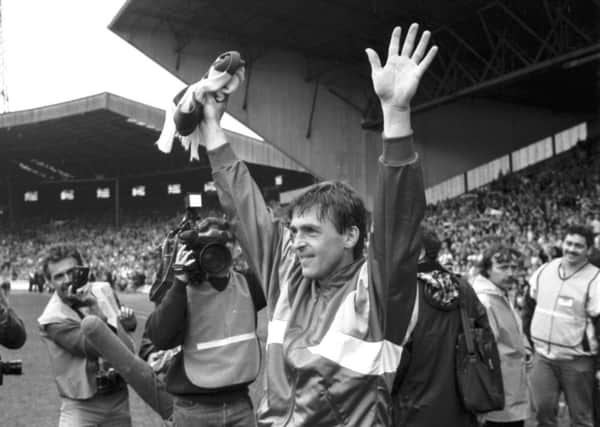 Kenny Dalglish at a charity match in aid of the Hillsborough Disaster Fund. Picture: Allan Milligan