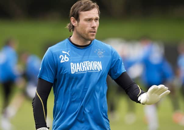 Rangers goalkeeper Steve Simonsen will make his second appearance for Rangers against Dundee United after an injury ruled Cammie Bell out. Picture: SNS