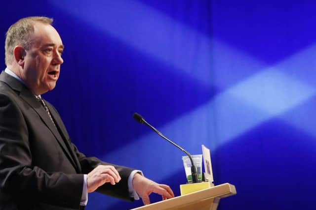 First Minister Alex Salmond addresses the SNP Spring Conference in Aberdeen. Picture: PA