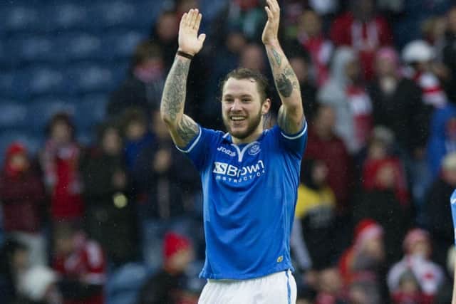 St Johnstone's Stevie May celebrates reaching the Scottish Cup Final. Picture: SNS