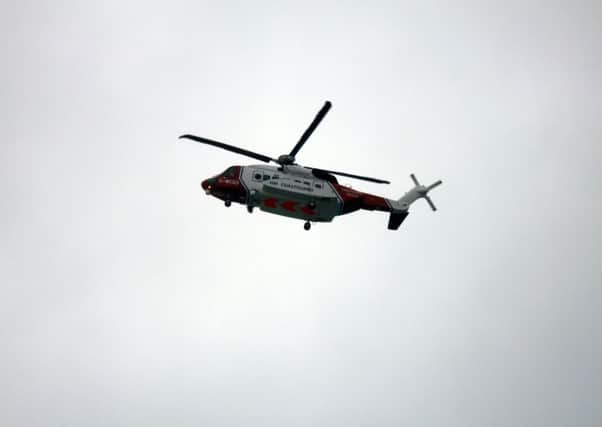 A coastguard helicopter was scrambled to assist the fishing boat. Picture: Johnston Press
