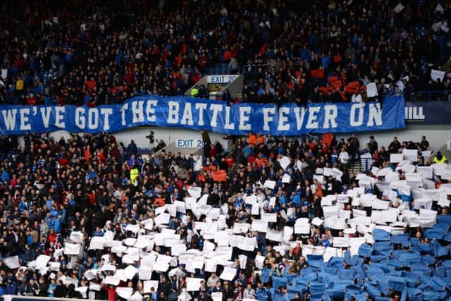 Rangers fans at the recent Scottish Cup semi-final clash with Dundee United. Picture: SNS