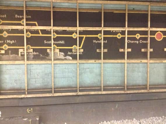 The old, handpainted sign at Glasgow Queen Street's Low Level. Picture: railforums.co.uk