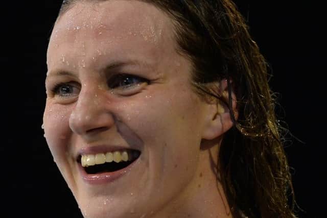 Wales Jazz Carlin shows her delight after winning the British 400m freestyle title in Glasgow. Picture: PA