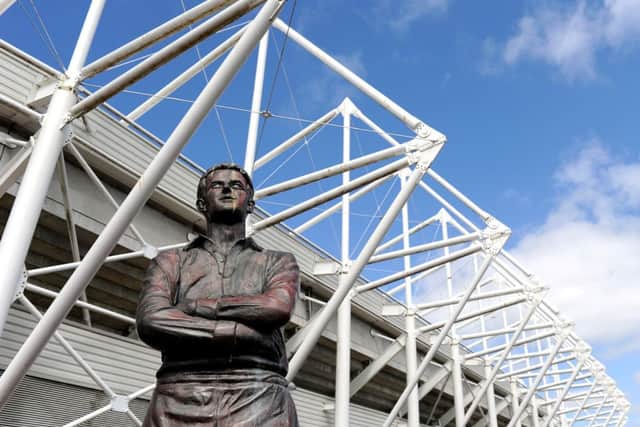 The Ivor Allchurch statue is oustide Swansea's Libert Stadium. Picture: Getty