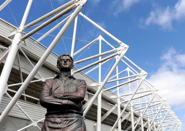 The Ivor Allchurch statue is oustide Swansea's Libert Stadium. Picture: Getty