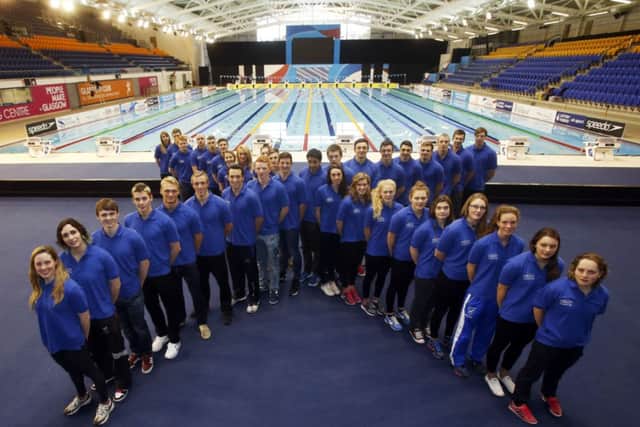 Team Scotland members during the team announcement at The Tollcross Swimming Arena, Glasgow. Picture: PA