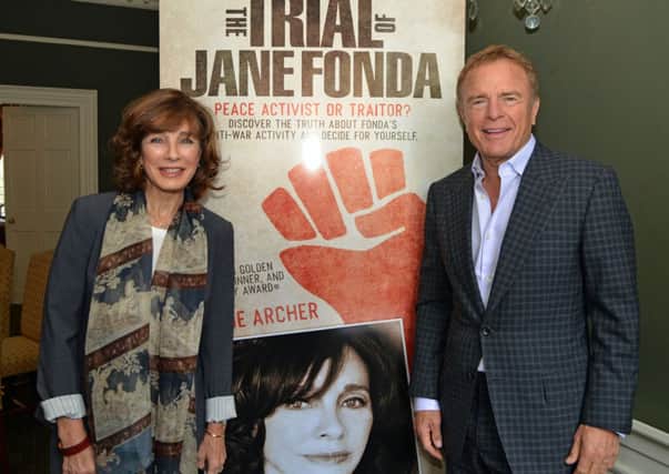 Anne Archer with husband Terry Jastrow launching The Trial of Jane Fonda. Picture: Jon Savage