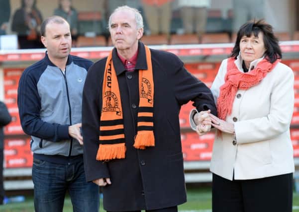 Ex-Dundee Utd footballer Frank Kopel, pictured with wife Amanda in February, has died. Picture: SNS