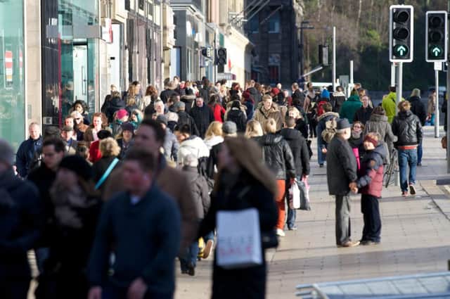 The number of shoppers fell by over 2 per cent. Picture: Joey Kelly