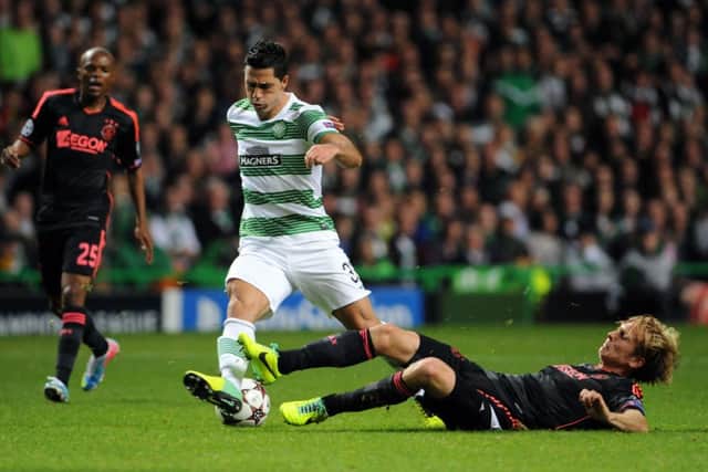 Celtic's Beram Kayal pictured playing against Ajax. Picture:  Ian Rutherford