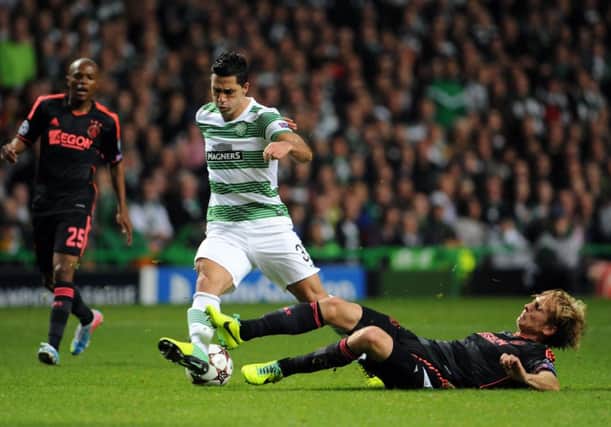 Celtic's Beram Kayal pictured playing against Ajax. Picture:  Ian Rutherford