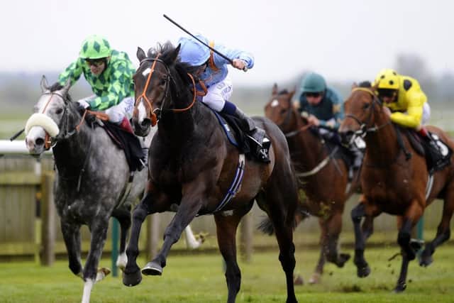 Ryan Moore riding Toormore wins the Craven Stakes at Newmarket after a solid run. Picture: Getty Images
