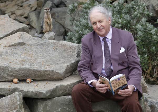 Alexander McCall Smith at the opening of the new meerkat plaza at Edinburgh Zoo. Picture: Scott Louden