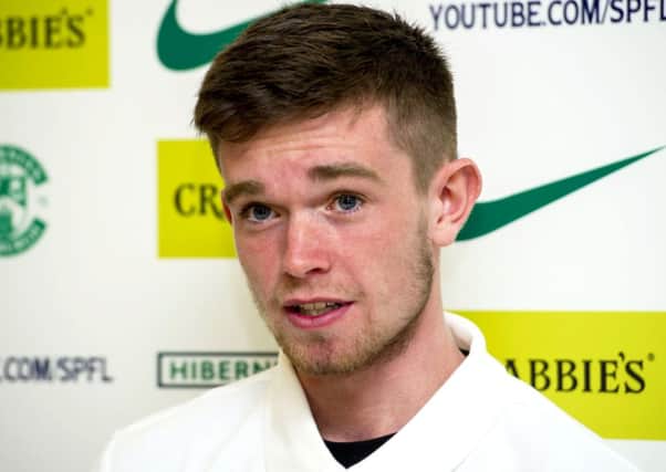 Hibernian's Sam Stanton speaks with the press ahead of the Scottish Premiership match with St Mirren. Picture: SNS