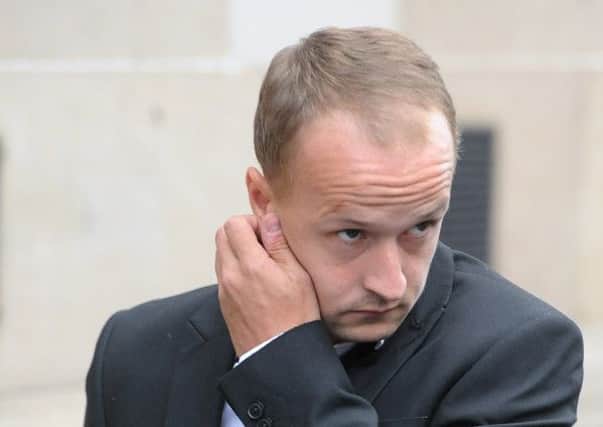Leigh Griffiths arriving at the Sherrif Court in Edinburgh, the case was later dropped. Picture: TSPL