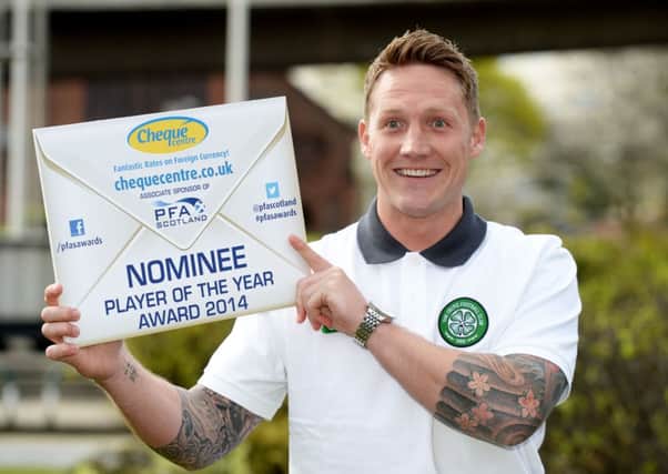 Celtic's Kris Commons wears a surprised look - but his club form has seen him shortlisted for a PFA award. Picture: SNS