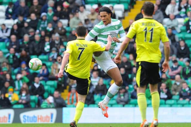 Virgil van Dijk in action against St Mirren. Picture: Robert Perry